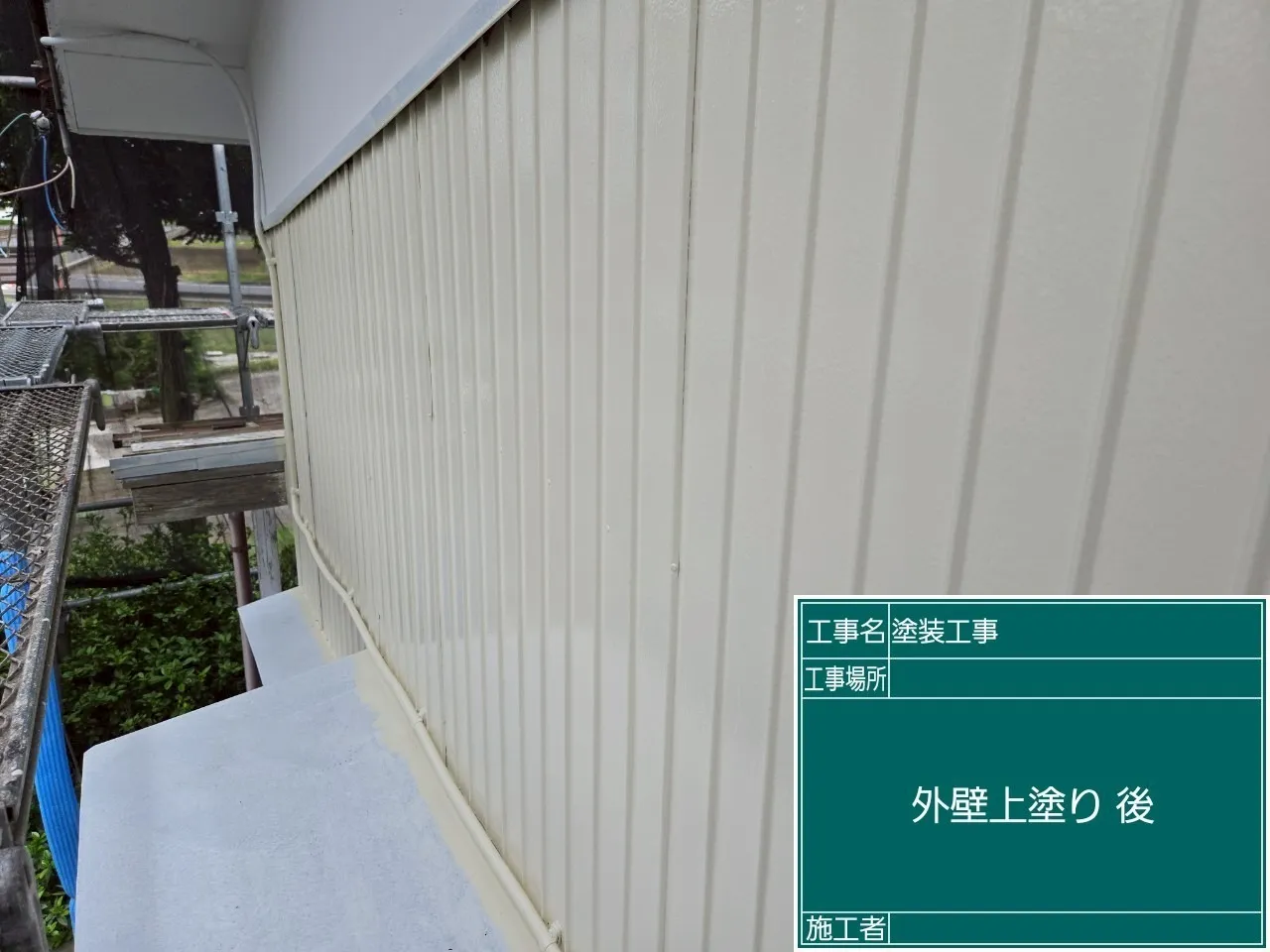 外壁上塗り後