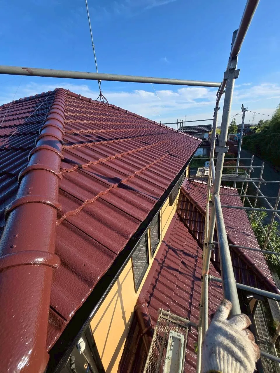 屋根塗装完了(右側)